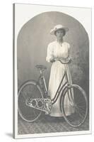 Woman with a Bicycle-null-Stretched Canvas