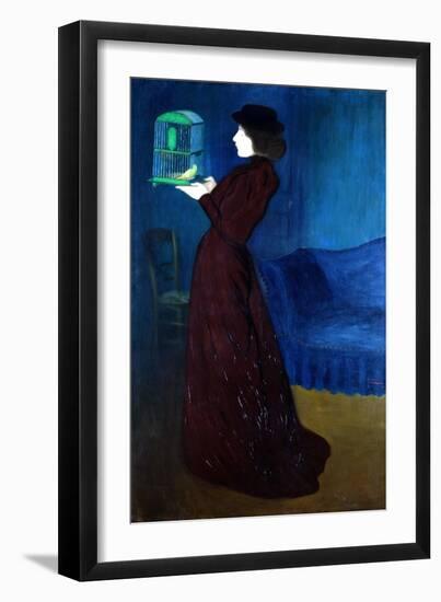 Woman with a Bird Cage-Jozsef Rippl-Ronai-Framed Giclee Print