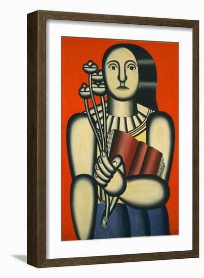 Woman with a Book-null-Framed Giclee Print