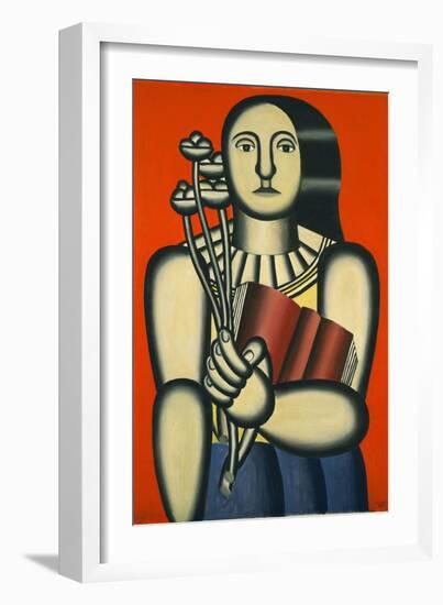 Woman with a Book-null-Framed Giclee Print