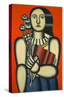 Woman with a Book-null-Stretched Canvas