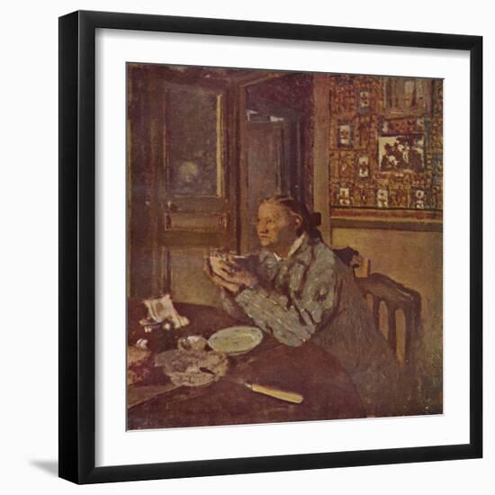 'Woman with a bowl (About 1897)', c1897, (1946)-Edouard Vuillard-Framed Giclee Print