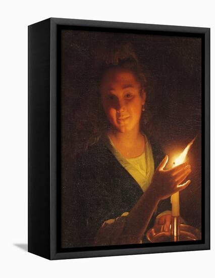 Woman with a Candle-Godfried Schalken Or Schalcken-Framed Stretched Canvas