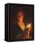 Woman with a Candle-Godfried Schalken Or Schalcken-Framed Stretched Canvas