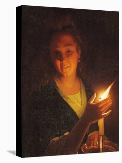Woman with a Candle-Godfried Schalken Or Schalcken-Stretched Canvas