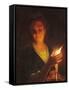 Woman with a Candle-Godfried Schalken Or Schalcken-Framed Stretched Canvas