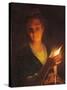 Woman with a Candle-Godfried Schalken Or Schalcken-Stretched Canvas