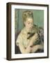 Woman with a Cat, 1875-Pierre-Auguste Renoir-Framed Art Print