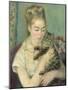 Woman with a Cat, 1875-Pierre-Auguste Renoir-Mounted Art Print