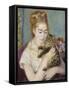 Woman with a Cat, C.1875-Pierre-Auguste Renoir-Framed Stretched Canvas