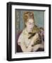 Woman with a Cat, C.1875-Pierre-Auguste Renoir-Framed Giclee Print