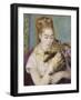 Woman with a Cat, C.1875-Pierre-Auguste Renoir-Framed Giclee Print