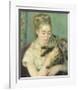 Woman with a Cat, c1875-Pierre-Auguste Renoir-Framed Premium Giclee Print