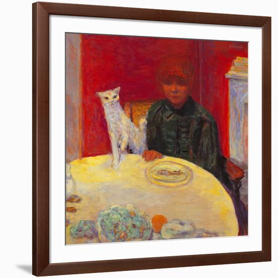 Woman with a Cat-Pierre Bonnard-Framed Giclee Print