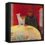 Woman with a Cat-Pierre Bonnard-Framed Stretched Canvas