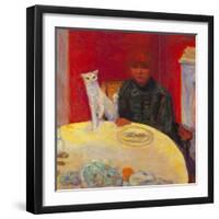 Woman with a Cat-Pierre Bonnard-Framed Giclee Print