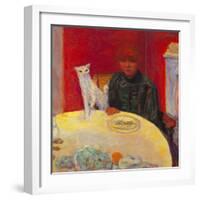 Woman with a Cat-Pierre Bonnard-Framed Giclee Print