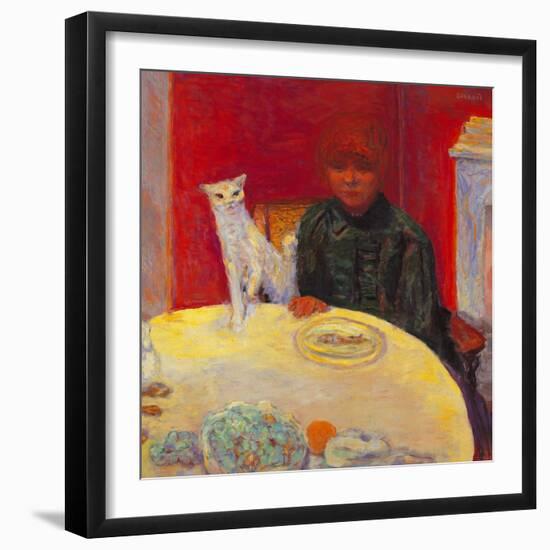 Woman with a Cat-Pierre Bonnard-Framed Premium Giclee Print