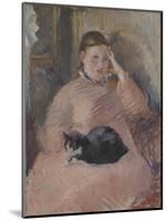 Woman with a Cat-Edouard Manet-Mounted Giclee Print