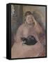Woman with a Cat-Edouard Manet-Framed Stretched Canvas