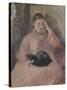 Woman with a Cat-Edouard Manet-Stretched Canvas