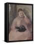 Woman with a Cat-Edouard Manet-Framed Stretched Canvas