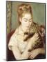 Woman with a Cat-Pierre-Auguste Renoir-Mounted Giclee Print