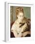 Woman with a Cat-Pierre-Auguste Renoir-Framed Giclee Print