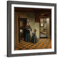 Woman with a Child in a Pantry, c.1656-60-Pieter de Hooch-Framed Giclee Print