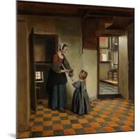 Woman with a Child in a Pantry, c.1656-60-Pieter de Hooch-Mounted Giclee Print