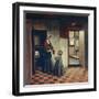 Woman with a Child in a Pantry, C1660-Pieter de Hooch-Framed Giclee Print