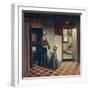 Woman with a Child in a Pantry, C1660-Pieter de Hooch-Framed Giclee Print