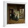 Woman with a Child in a Pantry-Pieter de Hooch-Framed Art Print