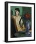 Woman with a Chinese Vase, 1872-Edgar Degas-Framed Giclee Print