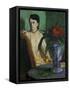 Woman with a Chinese Vase, 1872-Edgar Degas-Framed Stretched Canvas