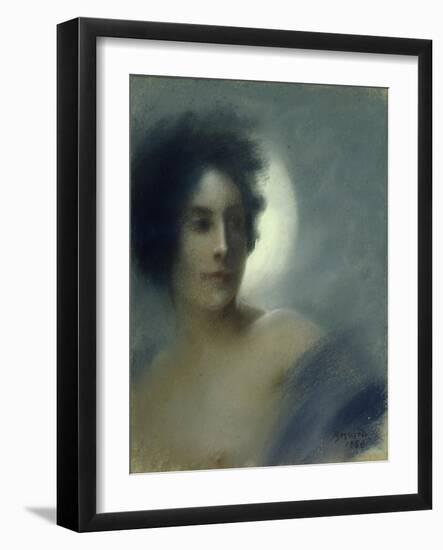 Woman with a Crescent Moon Or, the Eclipse, 1888-Albert Besnard-Framed Giclee Print