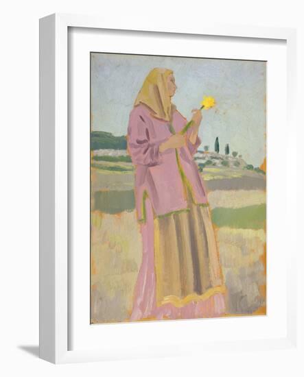 Woman with a Daffodil, 1910-Augustus Edwin John-Framed Giclee Print