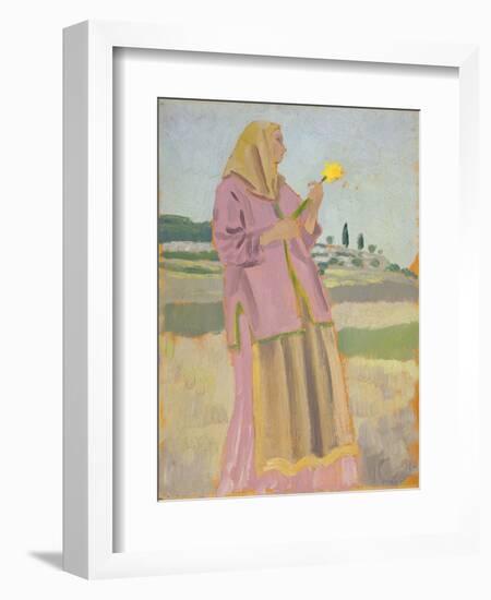 Woman with a Daffodil, 1910-Augustus Edwin John-Framed Giclee Print