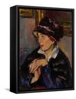 Woman with a Dark Hat, 1917-Anton Faistauer-Framed Stretched Canvas