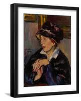 Woman with a Dark Hat, 1917-Anton Faistauer-Framed Giclee Print