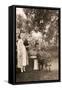 Woman with a Dog in a Garden-null-Framed Stretched Canvas