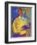 Woman with a Dog-Diana Ong-Framed Giclee Print