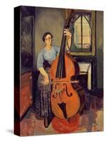 Woman with a Double Bass, 1908-Suzanne Valadon-Stretched Canvas