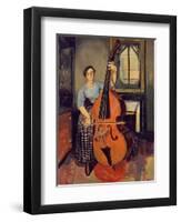 Woman with a Double Bass, 1908-Suzanne Valadon-Framed Premium Giclee Print