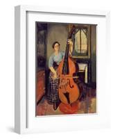Woman with a Double Bass, 1908-Suzanne Valadon-Framed Giclee Print