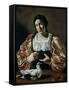 Woman with a Dove, Early 17th Century-Cecco Del Caravaggio-Framed Stretched Canvas