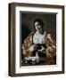 Woman with a Dove, Early 17th Century-Cecco Del Caravaggio-Framed Giclee Print