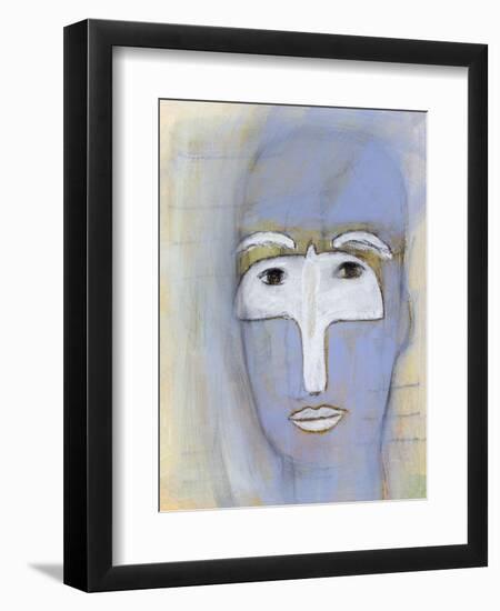 Woman with a dove over her eyes-Marie Bertrand-Framed Giclee Print