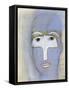 Woman with a dove over her eyes-Marie Bertrand-Framed Stretched Canvas