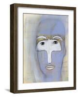 Woman with a dove over her eyes-Marie Bertrand-Framed Giclee Print